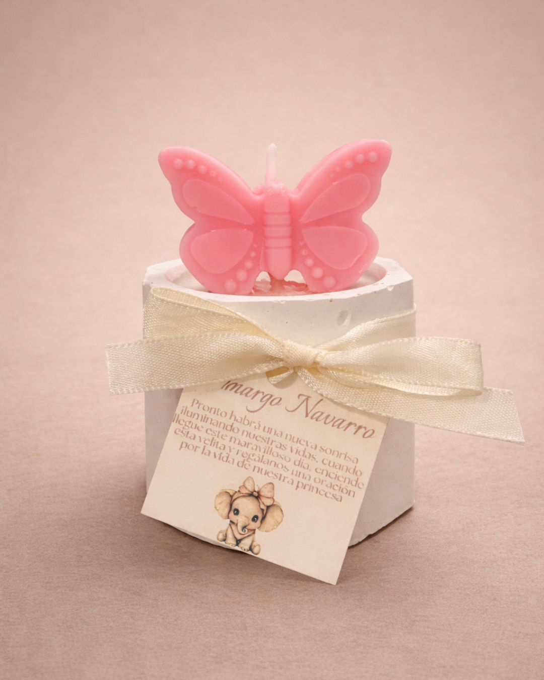 Vela Tarro con Mariposa (paquete 10 piezas)