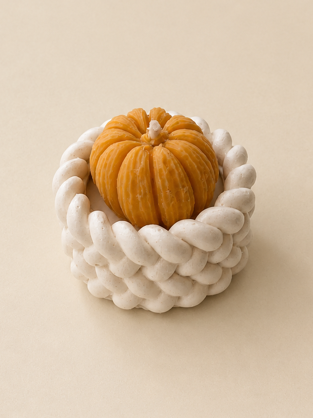 Vela calabaza en base (Paquete 10 piezas)