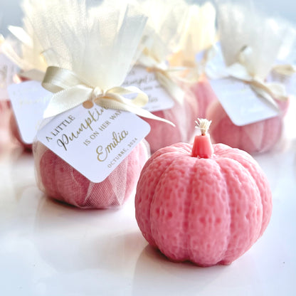 Vela calabaza (Paquete 10 piezas)