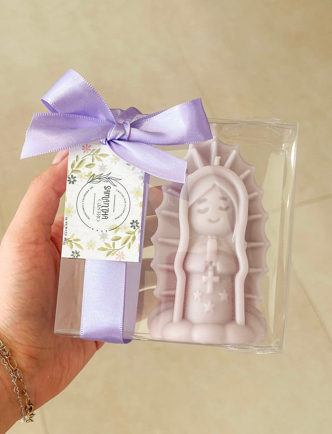 Vela virgen chica (Paquete 10 piezas)