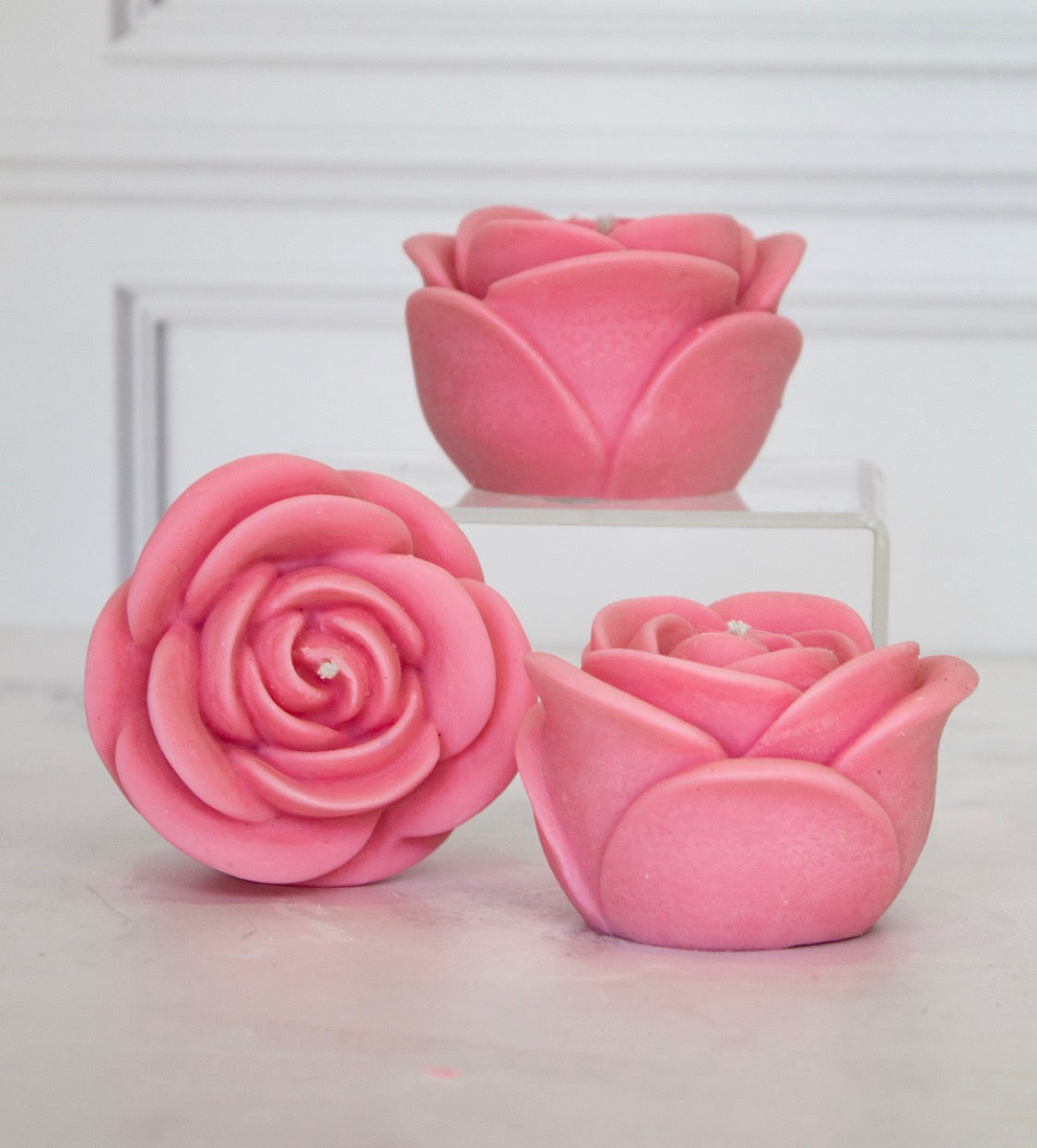Vela Rosa grande (paquete 10 piezas)
